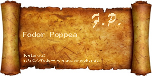 Fodor Poppea névjegykártya