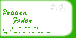 poppea fodor business card